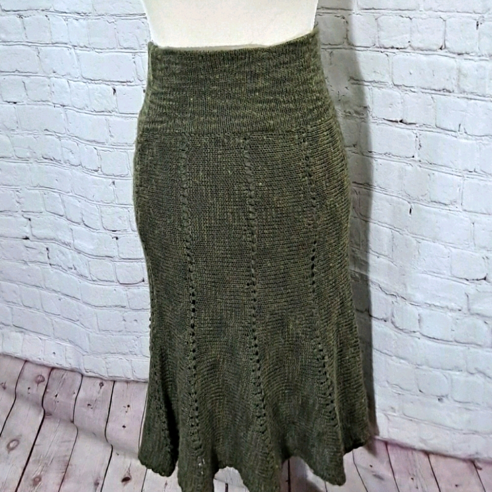 Free People Green Knit Skirt
